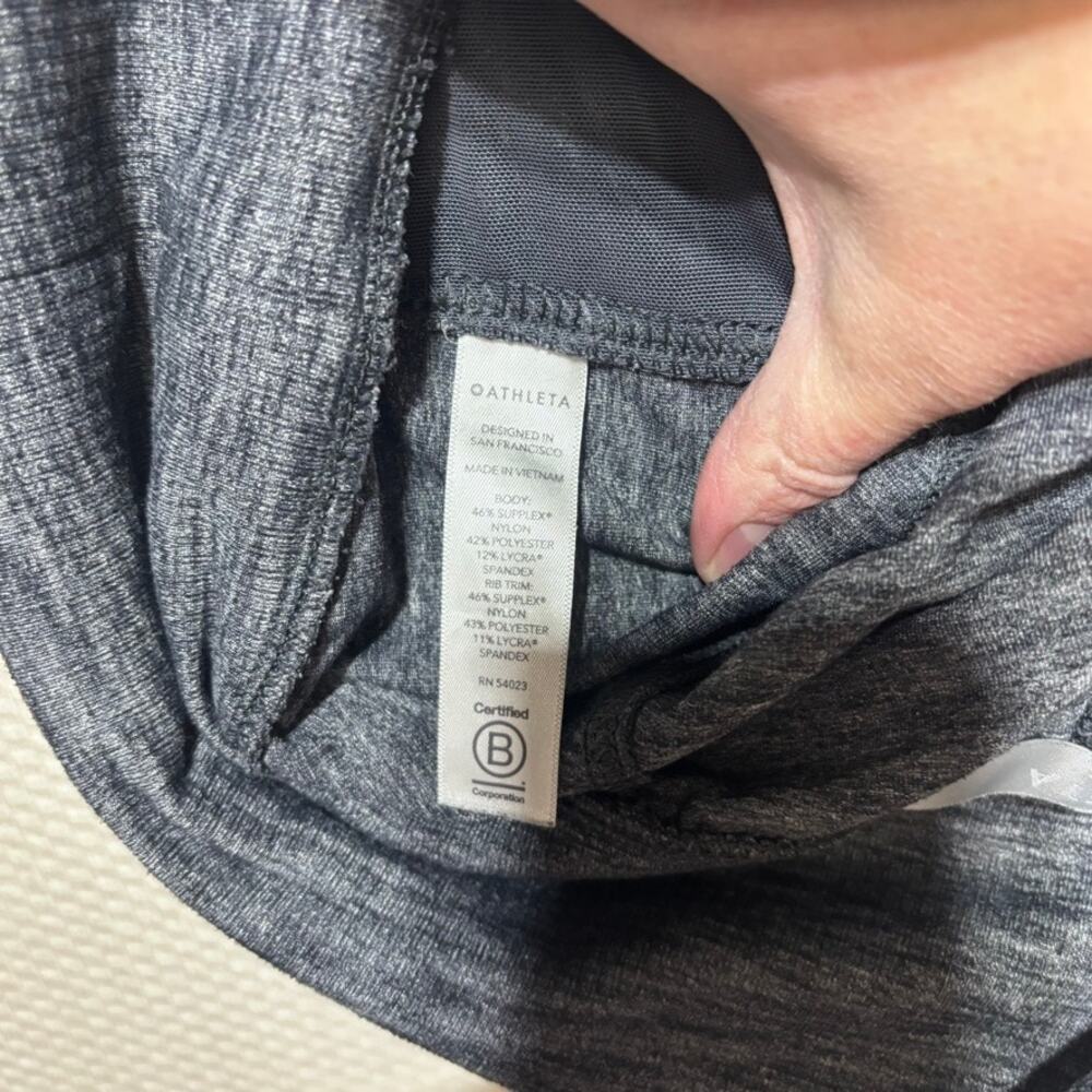 Athleta Venice High Rise Jogger Size Medium Heather Gray Stretch Zip Pockets - Picture 10 of 11